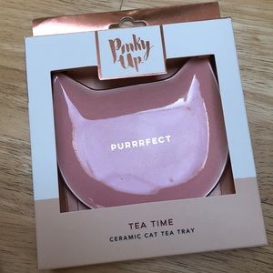 Purrrfect jewelry tray. Pink with gold letters